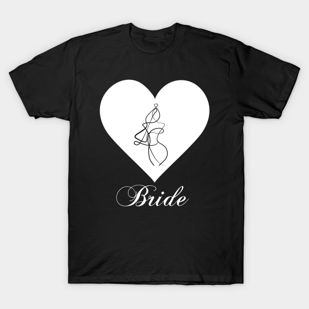 Bride and Groom. Bridal Shower. Wedding Party T-Shirt by Space Sense Design Studio